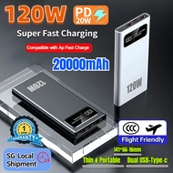 120W Powerbank 20000mAh 100% powerbank Super Fast Charge Powerbank High Quality Ultrathin Fast Charg