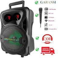 PROMO BESAR.. Speaker Bloutootth Karaoke Portable Aktif Termurah Mega Bass/Salon Blotooth Jumbo Kara