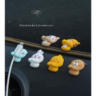 2PCS 3D Cartoon  Data line vehicle storage Cable Button Winder Protector Wire Cord Organizer Holder IPAD Iphone USB-C To Lightning/Android/TY-PC USB Charging Cable Protective Case