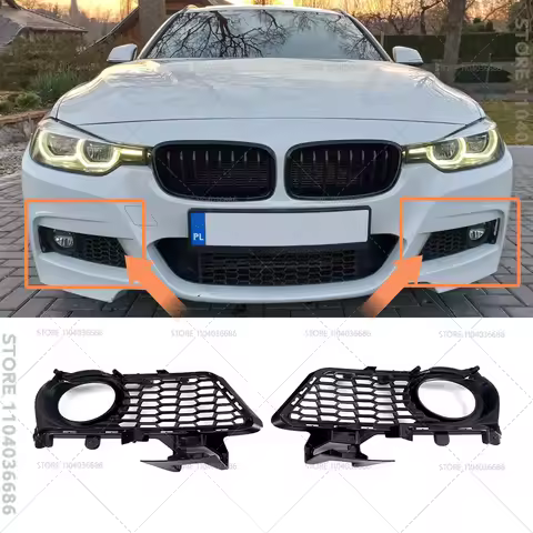 For 2016-2019 BMW 320i 328i 328d 328dx 330i 330e 340i (F30 F31) Front Bumper Fog Light Grill Grille 