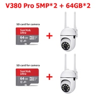 CCTV IP Camera WIFI cctv V380 Pro jarak jauh cctv mini sambung ke hp cctv satu paket lengkap cctv wi