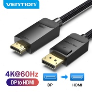 Vention DisplayPort to HDMI Cable 4K 60Hz DP to HDMI Cable Display Port Male to HDMI Male Adapter fo
