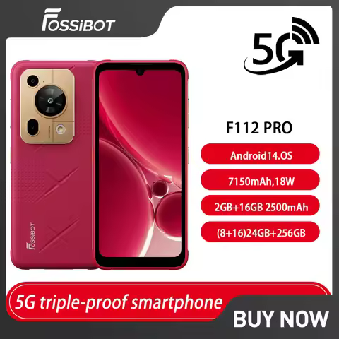 NEW Fossibot F112 PRO 5G Rugged Smartphone 6.88" HD+ 7150mAh RAM & ROM 24G(8+16)+256G Mobile Phone A
