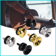 Nan 2Pieces Metal Strap Lock Flat Mushroom Head for Acoustic Electric Guitar Ukulele
