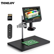 【🔥4K &High performance🔥】TOMLOV กล้องจุลทรรศน์ดิจิตอล TM4K สำหรับการบัดกรีแขนโค้งงอ2000X HDMI Microsc