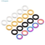 EXPEN Bike Brake Flat Washer, M5/M6 Titanium Alloy Bike Bolts Gasket, Bike Modification Anodizing Pr