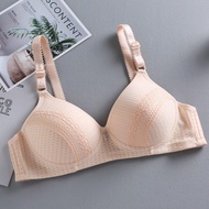 Non Wired Cotton Breathable Thin Sponge Bra  Gather Shaping Cup B #36-#44 / Baju Dalam Wanita Nipis Span xde Dawai Push Up Fashionable Design