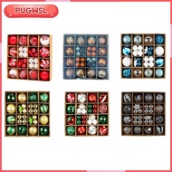 [pugwsl] 42pcs Christmas Baubles, Christmas Tree Decorations, Decorative Baubles, Christmas Tree Dec