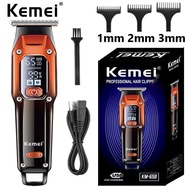 ใหม่ Kemei/658 Professional ที่ตัดขนเครื่องเล็มหนวดสำหรับ LED LCD ดิจิตอลที่ตัดขนแกะสลัก KM-658 Clip