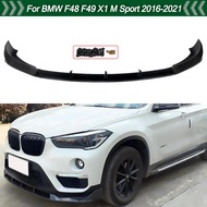 Front Bumper Splitter Spoiler Lip AC Style For BMW F48 F49 X1 M Sport 2016-2021