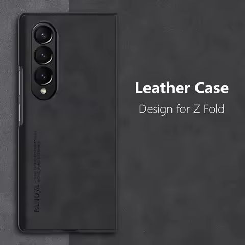 Luxury Leather Case for Samsung Z Fold 4 3 2 Shockproof Soft Edges Hard Phone Cover Galaxy Z Fold 4