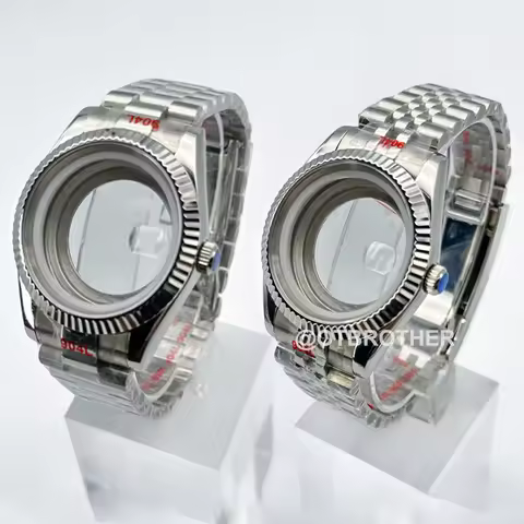 40mm Watch Case Accessories For date day Datejust Seiko Miyota 8285 Movement Sapphire Crystal Watch 