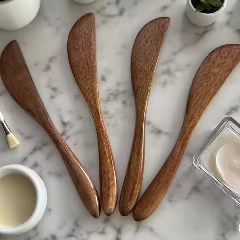 1Pc Solid Wood Cheese and Butter Knife Set, Perfect for Spreading Jam Peanut Butters on Buns with Cr