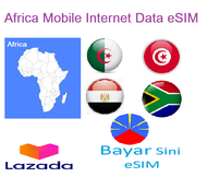 eSIM Mobile Internet Data Africa Algeria Tunisia Egypt South Africa and Reunion or more