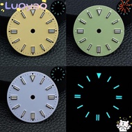 LUOYAO1 Watch Dial Face, 28.5MM Dial Size Aluminum alloy Green Luminous Dial, Precise Position Hole 