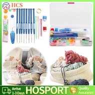 【HCS】5Pcs 16 Size Crochet Hook Set Crochet Hook Ergonomic Knitting Needle with Case Crochet Needles 