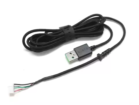 Replacement Wire Durable Nylon USB Mouse Cable For Razer DeathAdder Essential Wired Gaming Mouse Kra