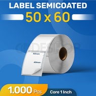 Label 50 x 60 50x60 mm/ 50x60mm Semi-coated/, 1000 Stickers