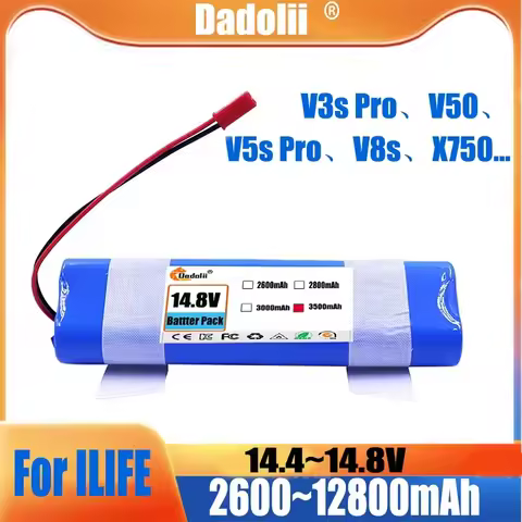 14.8V Battery 12800mAh Lithium Battery for ILIFE V3s Pro V50 V5s Pro V8s V80 Max B5 Max S5 Pro X750 