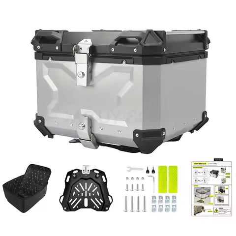 Universal Motorcycle Rear Top Box Side Luggage Case 36L 45L 50L 55L 65L 80L Aluminum Alloy Storage T