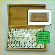 Batu Domino Pro Box Kayu Tebal Panjang 5cm Lebar 2.5cm Tebal 0.9cm