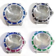 40MM Sapphire Watch Case Unidirectional Counterclockwise Rotating Bezel for NH35A/NH36 Movement