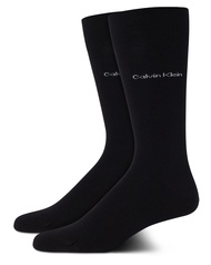 Calvin Klein Men's Dress Socks - Luxury Egyptian Cotton Blend Crew Socks (2 Pair)