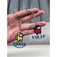 Customised / Personalised Among Us Keychain