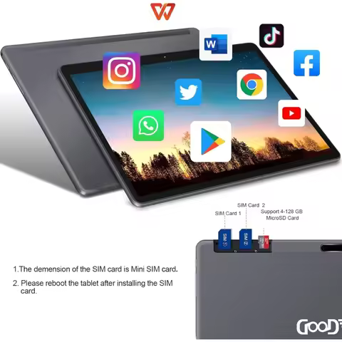 10.1 INCH 4GB RAM 64GB ROM G3 Android 9.0 Phone Call Tablet PC CPU MT6763 Octa-Core Cortex-A7 Sim Ca