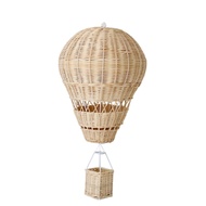 Hand-Woven Rattan Hot Air Balloon Childrens Room Wall Decoration Bohemian Nursery Decoration Photo P