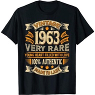 Men's cotton T-shirt Vintage Authentic Made In 1963 56Th Birthday Gifts 56 Years