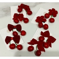 MERAH JP68A,B,C,D,J,K,M,N red ribbon couple clips cherry clips