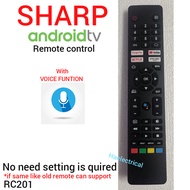 SHARP Android 4K TV Remote Control (VOICE Funtion) RC201 4TC55EK2X, 4TC50FJ1X, 4TC55FJ1X, 4TC65FJ1X,
