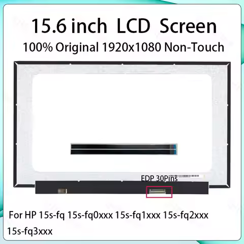 15.6" Laptop LCD Screen NT156FHM N63 NT156FHM-N63 For HP 15s-fq 15s-fq0xxx 15s-fq1xxx 15s-fq2xxx 15s
