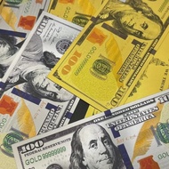 20/50/100pcs USD 100 Dollars 24k Gold Foil Golden USD 100 Dollar Fake Bills Paper Money Banknotes Cr