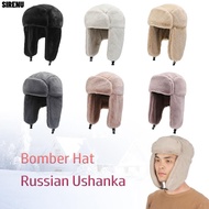 SIRENU Bomber Hat Warm Thick Plush Windproof Winter Hat