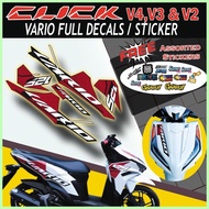 ⋍ ⋣ ⛑ HONDA CLICK V4 & V3 CLICK VARIO FULL DECALS STICKER /HONDA CLICK STICKERS /HONDA CLICK ACCESS
