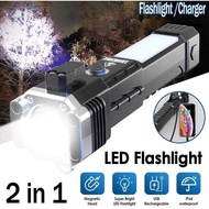Senter LED Palu Pemecah Kaca Multifungsi 4 Magnet Hammer Lancip Emergency Flashlight Murah