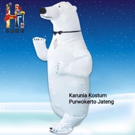 Kostum Beruang Putih Salju Cosplay Badut Pesta Lucu Dewasa