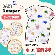 CantikBaby Romper (Lengan Pendek) Bayi Newborn~18 Bulan Pakaian Rumah Harian Musim Panas Cotton Kids
