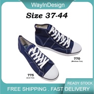 Unisex Carefree Low High Cut Canvas Shoe | Kasut Takraw Kasut Kerja  |Blue Kasut  Sekolah | Kasut Ba