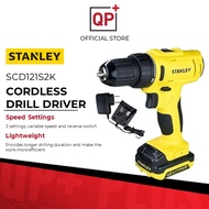 STANLEY CORDLESS DRILL DRIVER 12V 10MM WITH 2 BATTERIES &amp; 1 CHARGER SCD121S2K