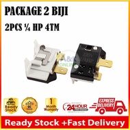 AC 220V Refrigerator Part 1 Pin 1/4HP Motor Overload Protector 2 Pcs 4TM