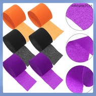 6 PCS Crepe Decorative Paper Decoration Streamers Black  oukeyanzhi