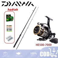 DAIWA Spinning reel combo Set Fishing Rod Combo SET Reel Spinning Joran Pancing 1 Set BC Surf Reel