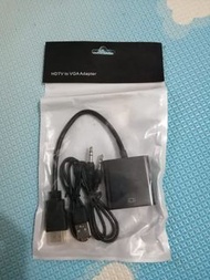 HDTV 轉 VGA 轉接線 連音頻線 ADAPTER(全新未開)