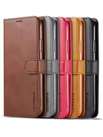 Huawei P20 Lite Case Leather Wallet + Silicone Soft Cover Huawei P20 Lite Phone Cases For Huawei P20