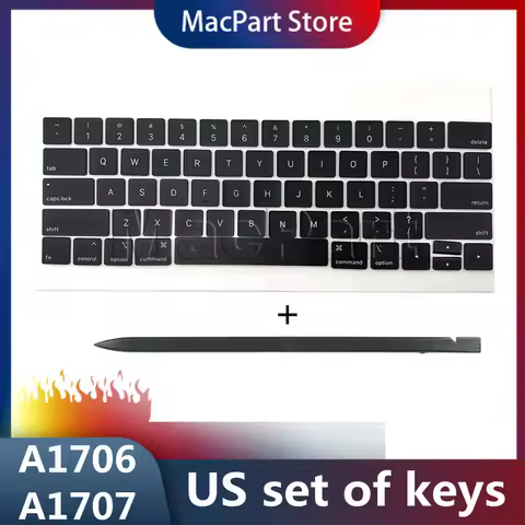 For Macbook Pro Retina 13" 15" A1706 A1707 Keycap Key Cap US Layout Replacement Late 2016 Mid 2017