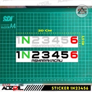 STICKER CUTTING  1N23456 / STIKER motor / STIKER BODY  / stiker spakbo