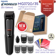 Philips MG3720/35 7-in-1 All-in-One Trimmer, Series 3000 Grooming Kit for Beard & Hair with 7 Attach